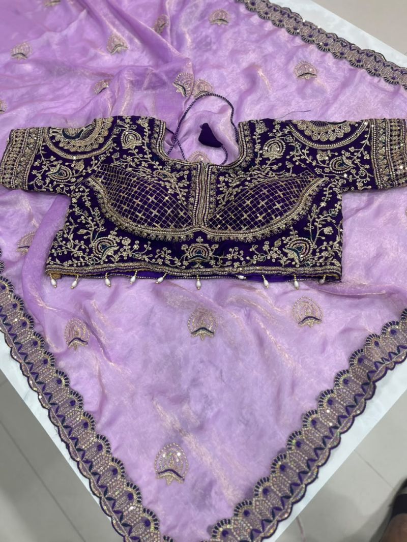 Sw Maansi Vol 1 Fandy Satin Embroidered Designer Saree Collection — Wholesale Sarees, Vardan Ethnic wholesale from Surat — Photo 6