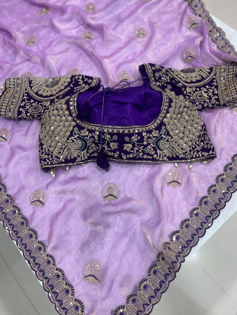 Sw Maansi Vol 1 Fandy Satin Embroidered Designer Saree Collection — Wholesale Sarees, Vardan Ethnic wholesale from Surat — Photo 5