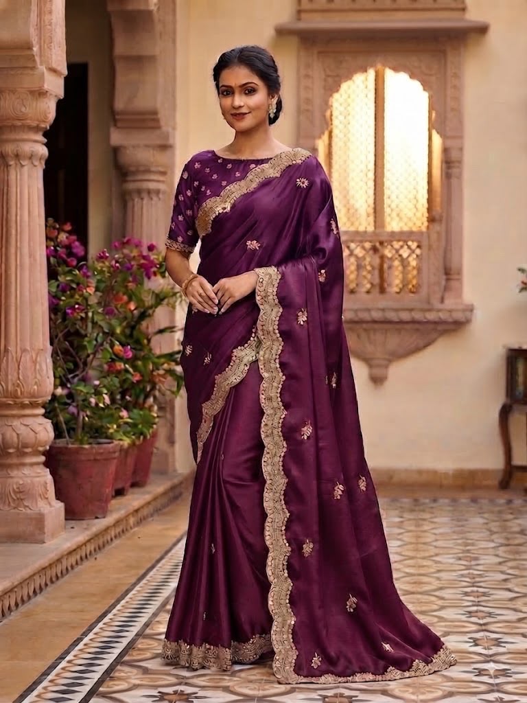 Sw Rajarani Vol 1 Wholesale Ho Embroidered Designer Saree Collection — Designer Partywear Sarees, Vardan Ethnic wholesale from Surat — Photo 3