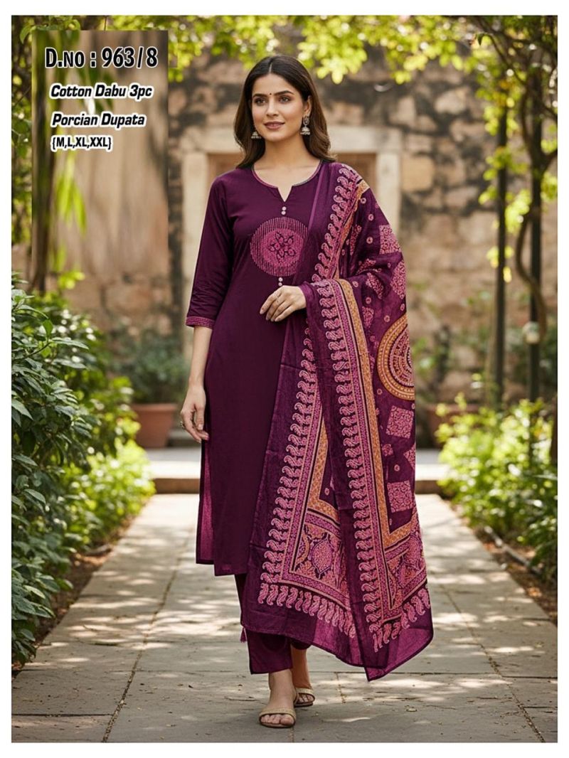 Tlc Vol 161 Dhabu Cotton Printed Fancy Kurti With Bottom Dupatta Collection — Wholesale Salwar Suits, Vardan Ethnic wholesale from Surat — Photo 2