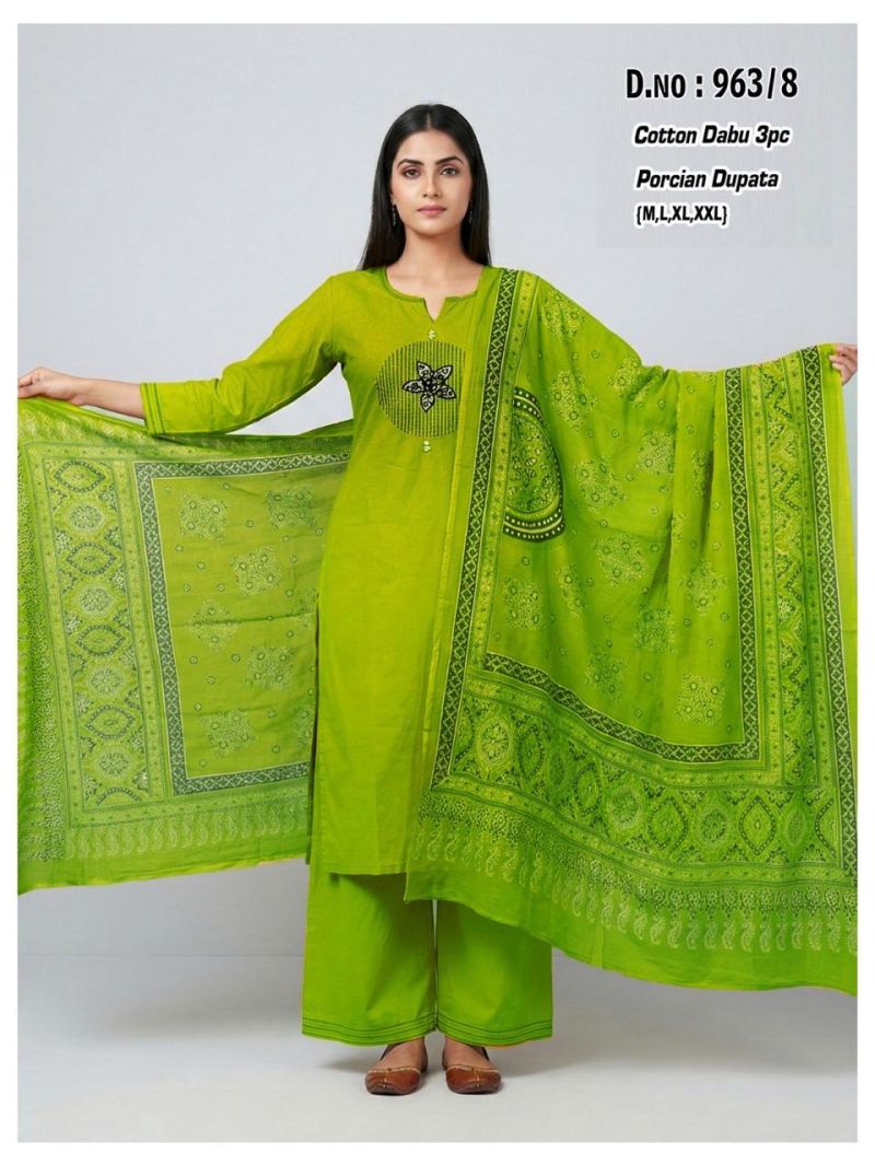 Tlc Vol 161 Dhabu Cotton Printed Fancy Kurti With Bottom Dupatta Collection — Wholesale Salwar Suits, Vardan Ethnic wholesale from Surat — Photo 6
