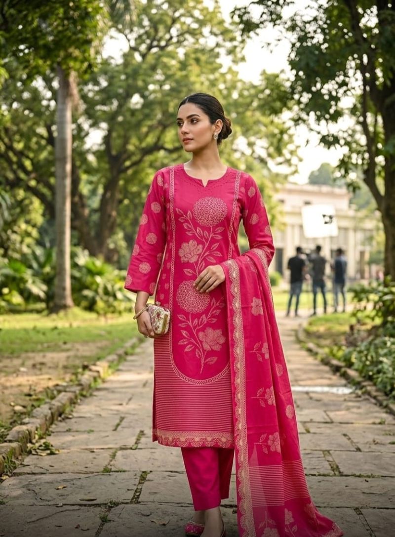 Tlc Vol 169 Cotton Printed Kurti With Bottom Dupatta Catalog — Wholesale Kurtis, Vardan Ethnic wholesale from Surat — Photo 2