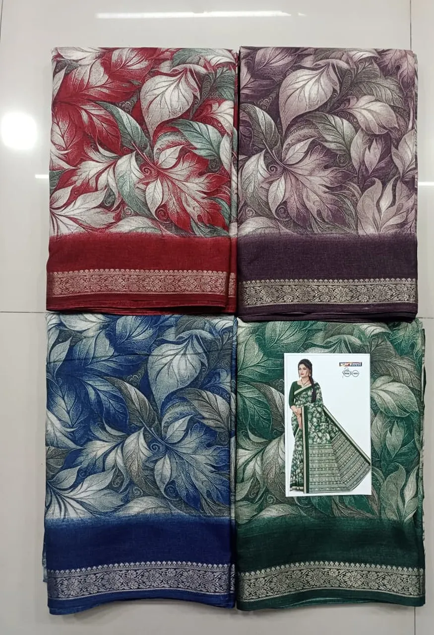 Tussar Silk Saree with Jacquard Border Blouse 5.50 Mtr — Saree, Vardan Ethnic wholesale from Surat — Photo 2