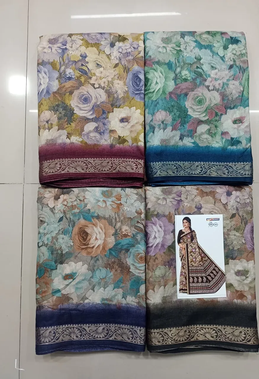 Tussar Silk Saree with Jacquard Border Blouse 5.50 Mtr — Saree, Vardan Ethnic wholesale from Surat — Photo 10