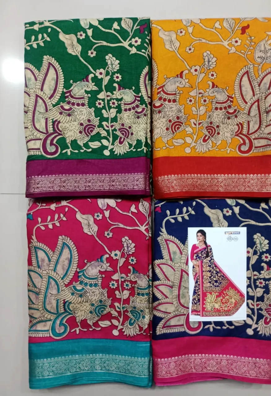 Tussar Silk Saree with Jacquard Border Blouse 5.50 Mtr — Saree, Vardan Ethnic wholesale from Surat — Photo 6