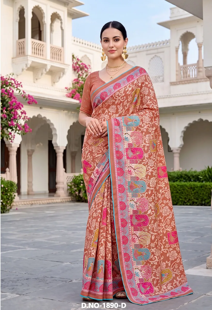 Vallabhi Prints Vaidehi-04 Ethnic Print Lace Catalog — Singles, Vallabhi Prints wholesale from Surat — Photo 6