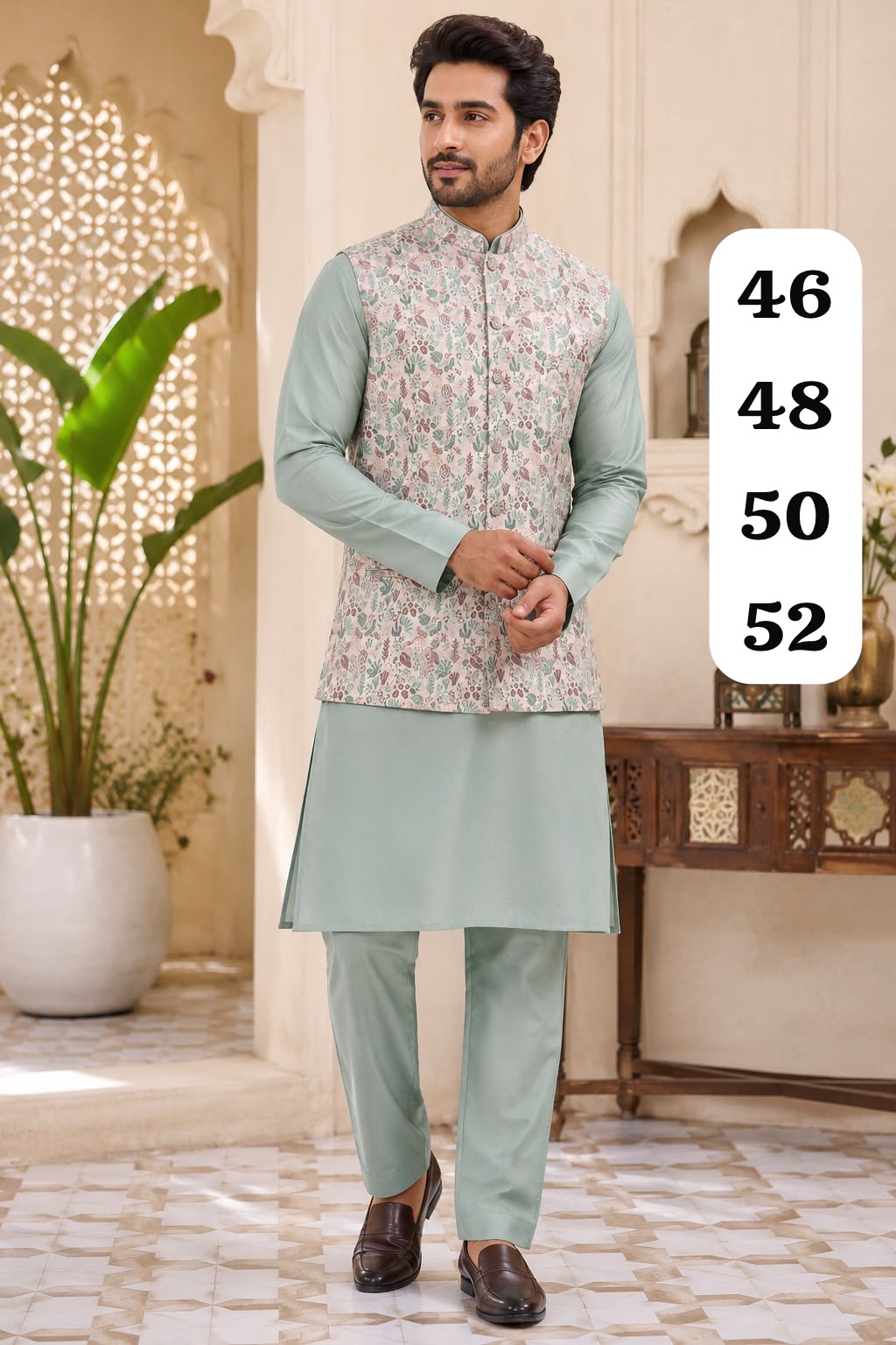 VENMER Shyam Man Wear Silk Kurta Pyjama with Heavy Jacquard Koti Catalog — Men's Wear, VENMER wholesale from Surat — view 11