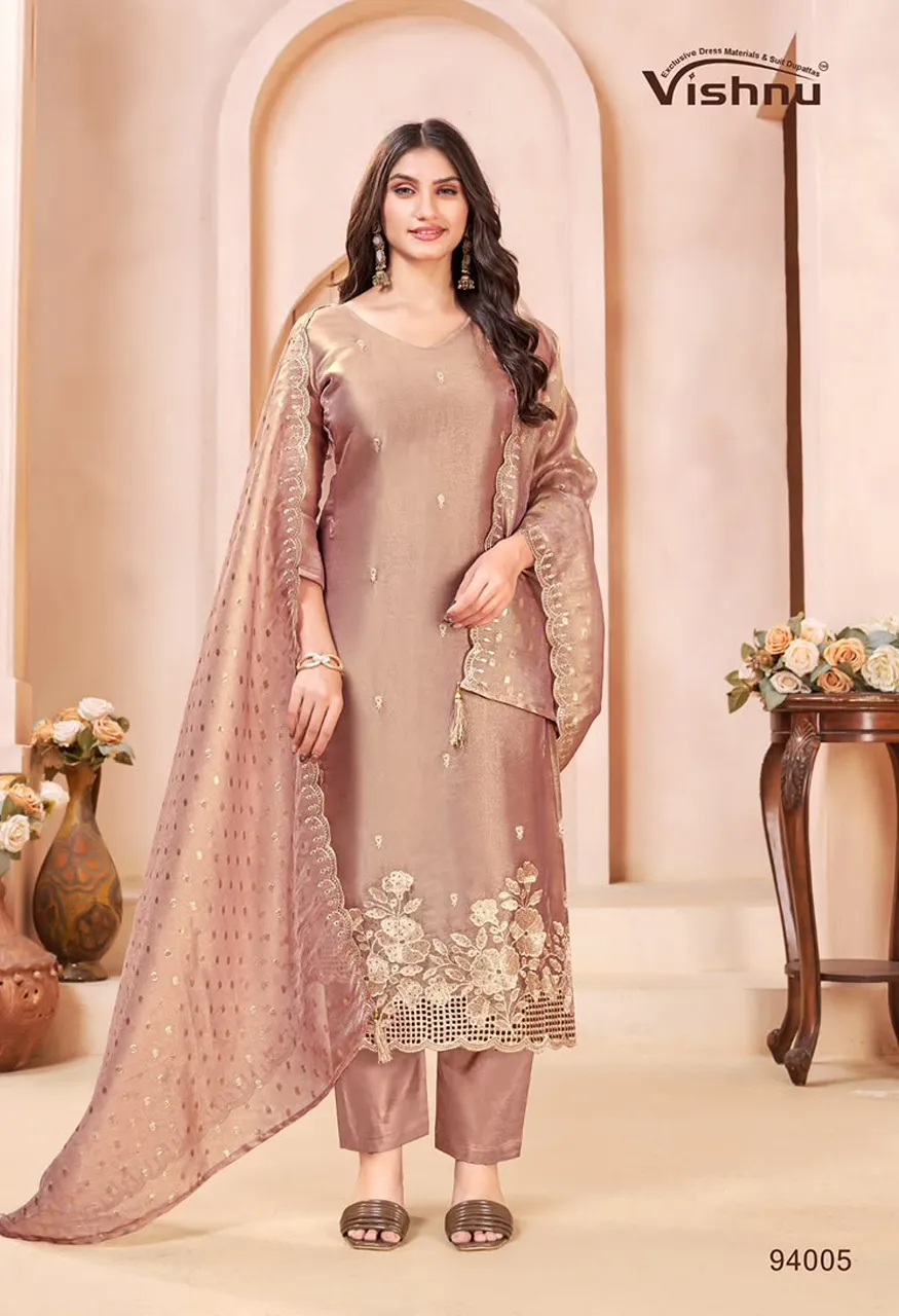 Vishnu Kangana Designer Suit Set Wholesale Ethnic Wear — Wholesale Dress Material, Vardan Ethnic wholesale from Surat — view 3