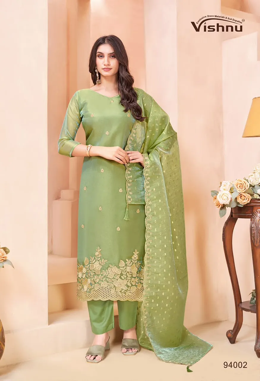 Vishnu Kangana Designer Suit Set Wholesale Ethnic Wear — Wholesale Dress Material, Vardan Ethnic wholesale from Surat — view 6