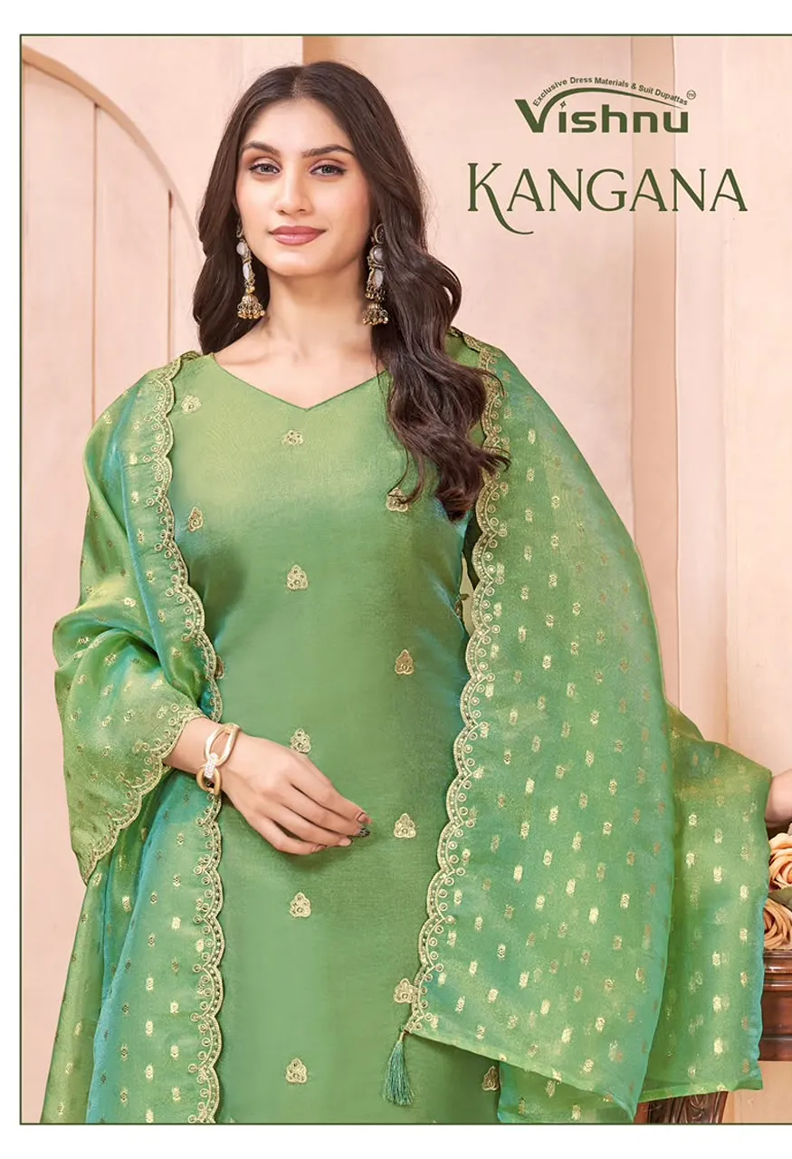 Vishnu Kangana Designer Suit Set Wholesale Ethnic Wear — Wholesale Dress Material, Vardan Ethnic wholesale from Surat — view 7