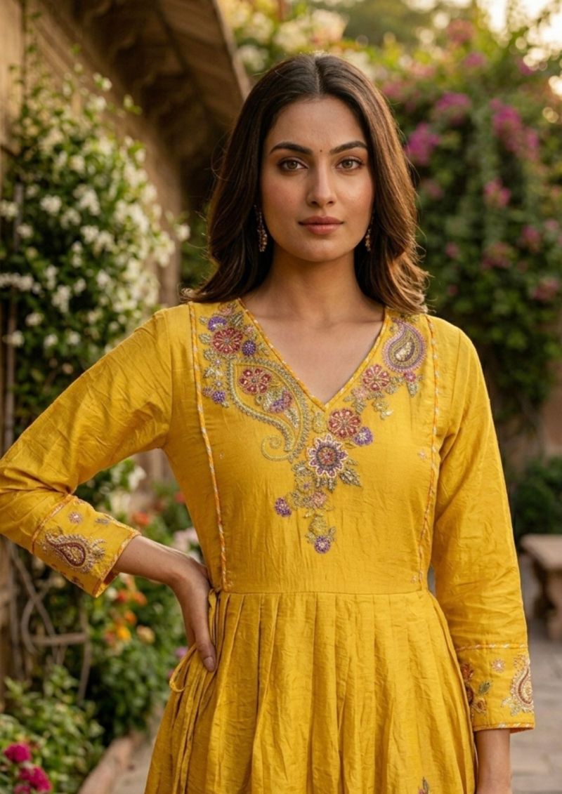 Vitara Navya Rangoli Crush Embroidered Kurti With Bottom Dupatta Catalog — Wholesale Kurtis, Vitara Fashion wholesale from Surat — Photo 6