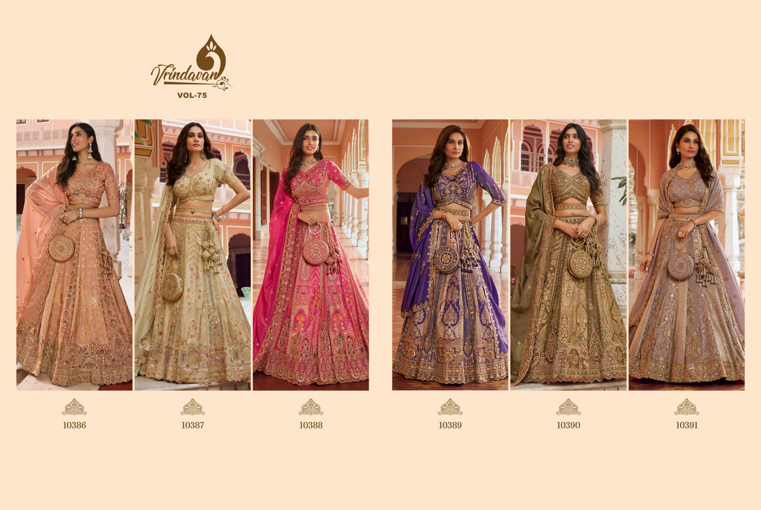 Royal Vrindavan Vol 75 Premium Silk Designer Wedding Lehenga Choli Collection — Wholesale Lehenga, Royal Virndavan wholesale from Surat — Photo 2