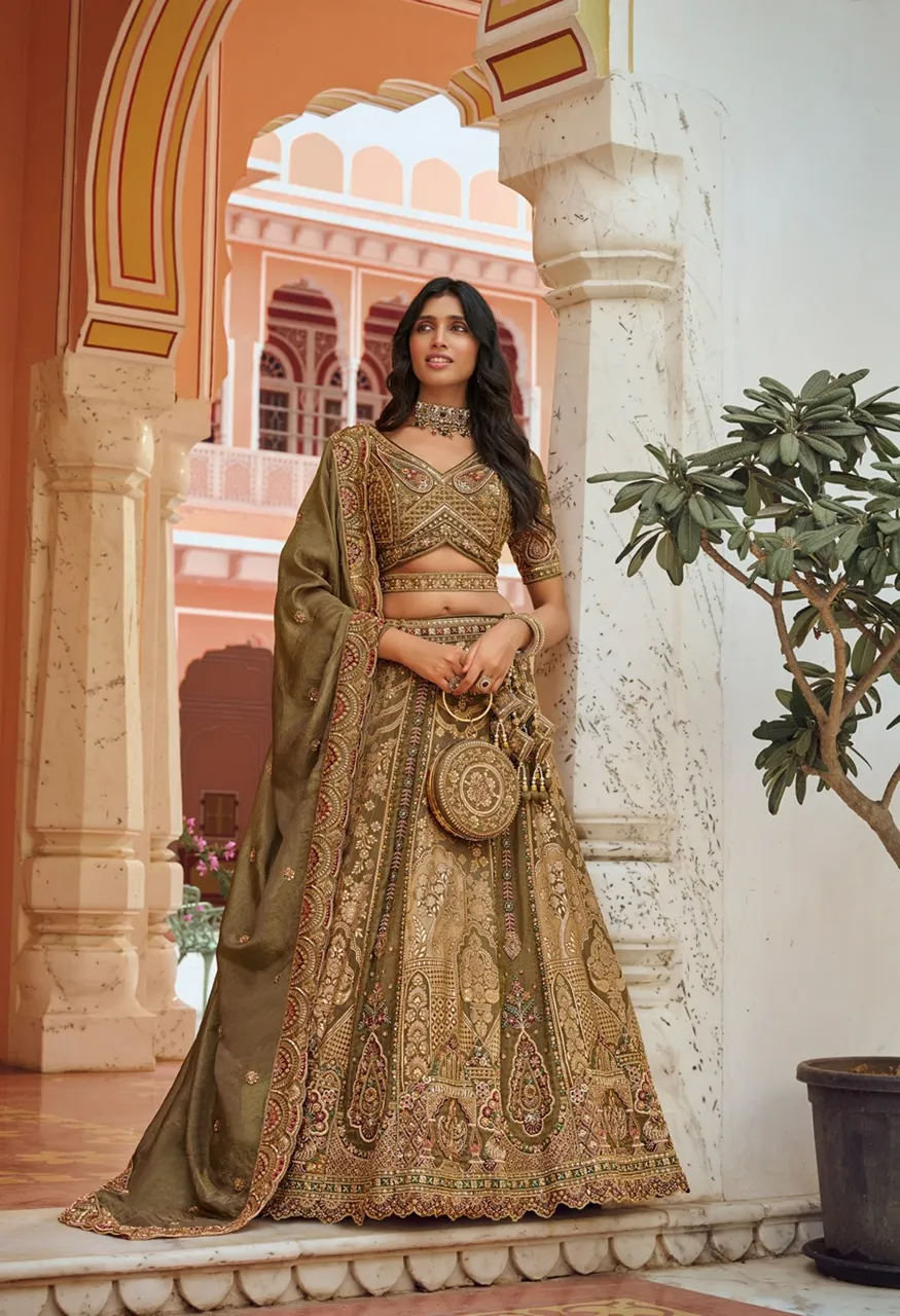 Royal Vrindavan Vol 75 Premium Silk Designer Wedding Lehenga Choli Collection — Wholesale Lehenga, Royal Virndavan wholesale from Surat — Photo 5