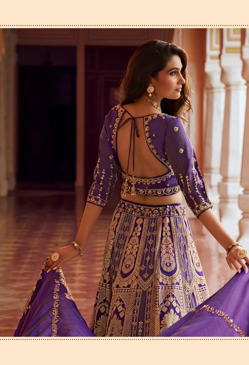 Royal Vrindavan Vol 75 Premium Silk Designer Wedding Lehenga Choli Collection — Wholesale Lehenga, Royal Virndavan wholesale from Surat — Photo 15