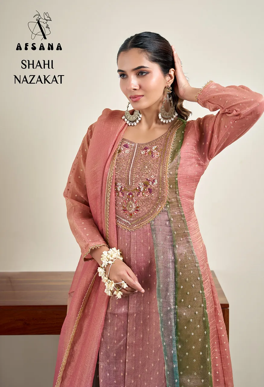 Afsana Shahi Nazakat Premium Salsa Butti 3 Piece Designer Suit Set — Wholesale Kurtis, Afsana wholesale from Surat — Photo 3