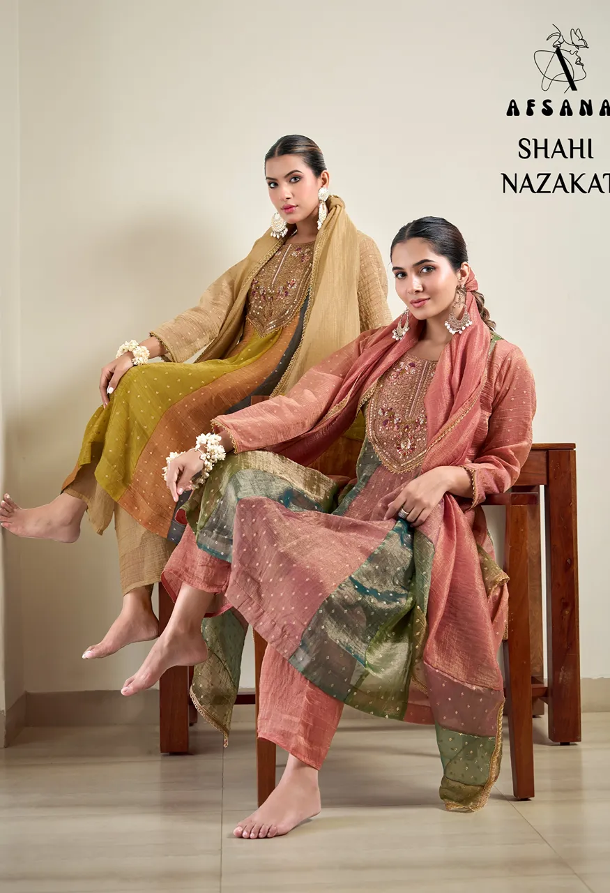 Afsana Shahi Nazakat Premium Salsa Butti 3 Piece Designer Suit Set — Wholesale Kurtis, Afsana wholesale from Surat — Photo 7