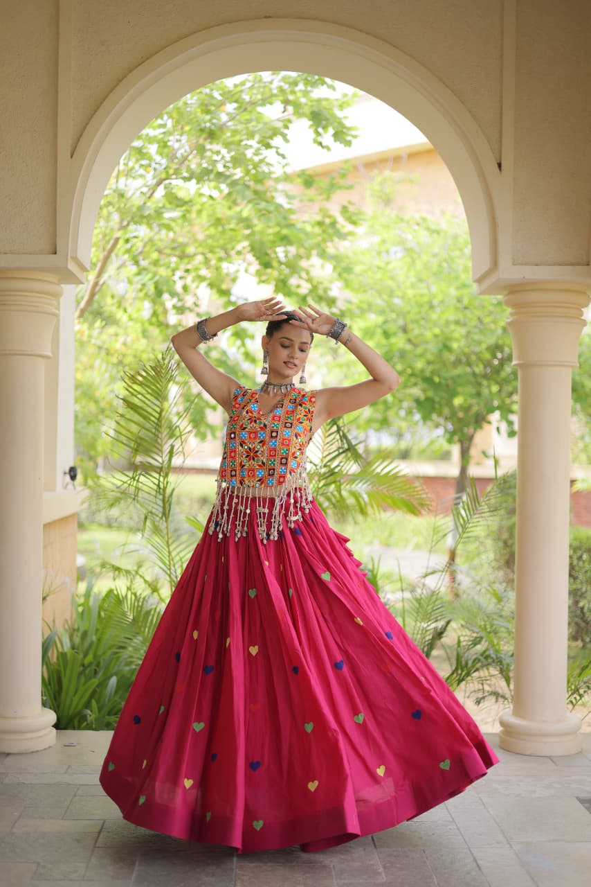 Live Wear LW-7181 Cora Cotton Lehenga Blouse Combo — Wholesale Lehenga, Vardan Ethnic wholesale from Surat — Photo 5