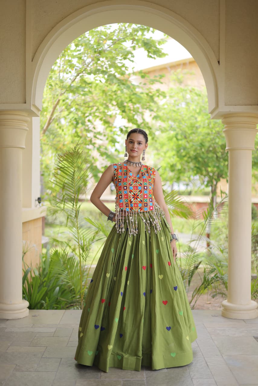Live Wear LW-7181 Cora Cotton Lehenga Blouse Combo — Wholesale Lehenga, Vardan Ethnic wholesale from Surat — Photo 6