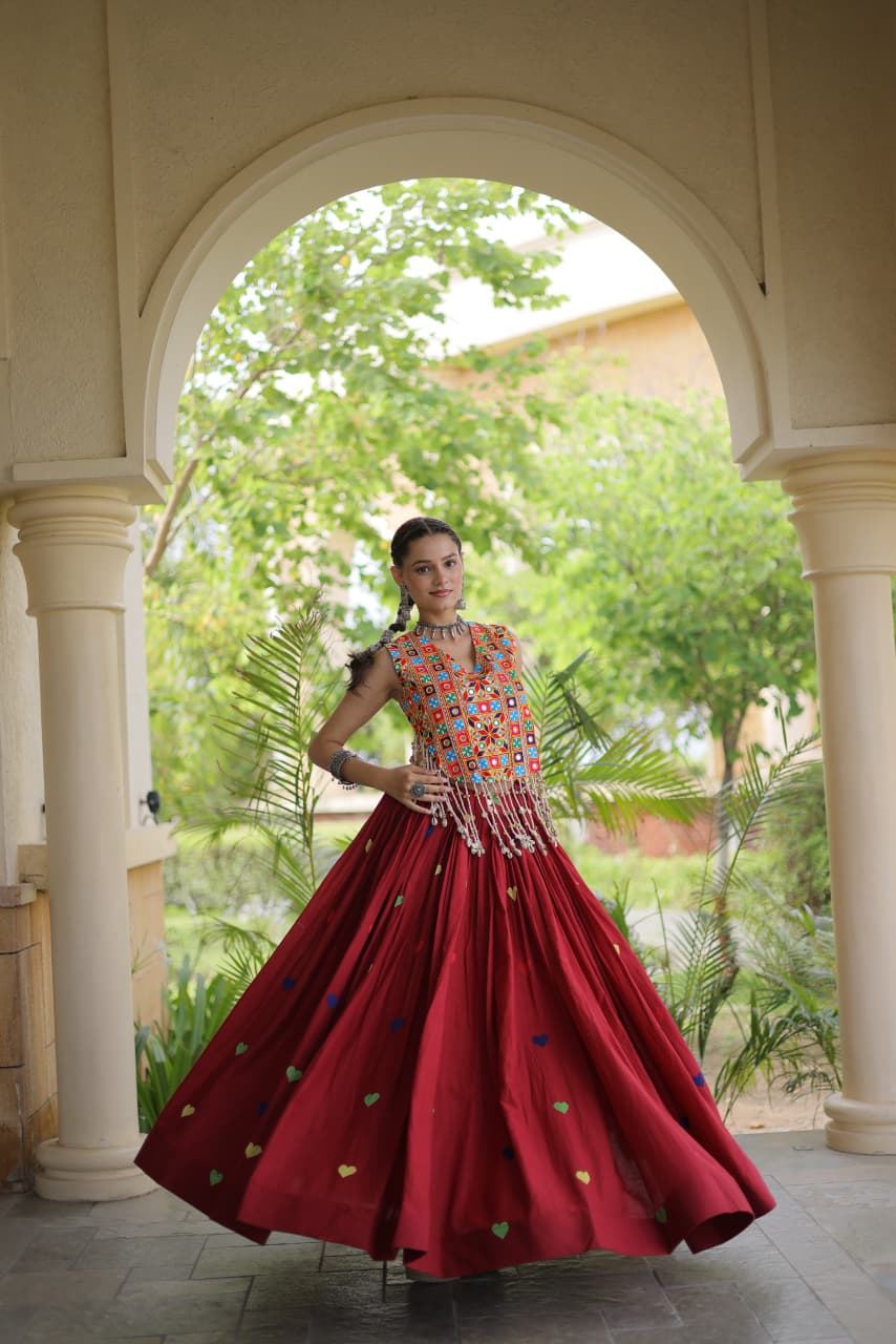 Live Wear LW-7181 Cora Cotton Lehenga Blouse Combo — Wholesale Lehenga, Vardan Ethnic wholesale from Surat — Photo 10