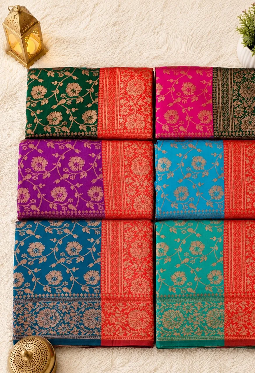 Soft Kota Silk Saree with Blouse 5.30 Mtr Saree & 0.80 Mtr Blouse — Wedding Saree, Vardan Ethnic wholesale from Surat — Photo 2