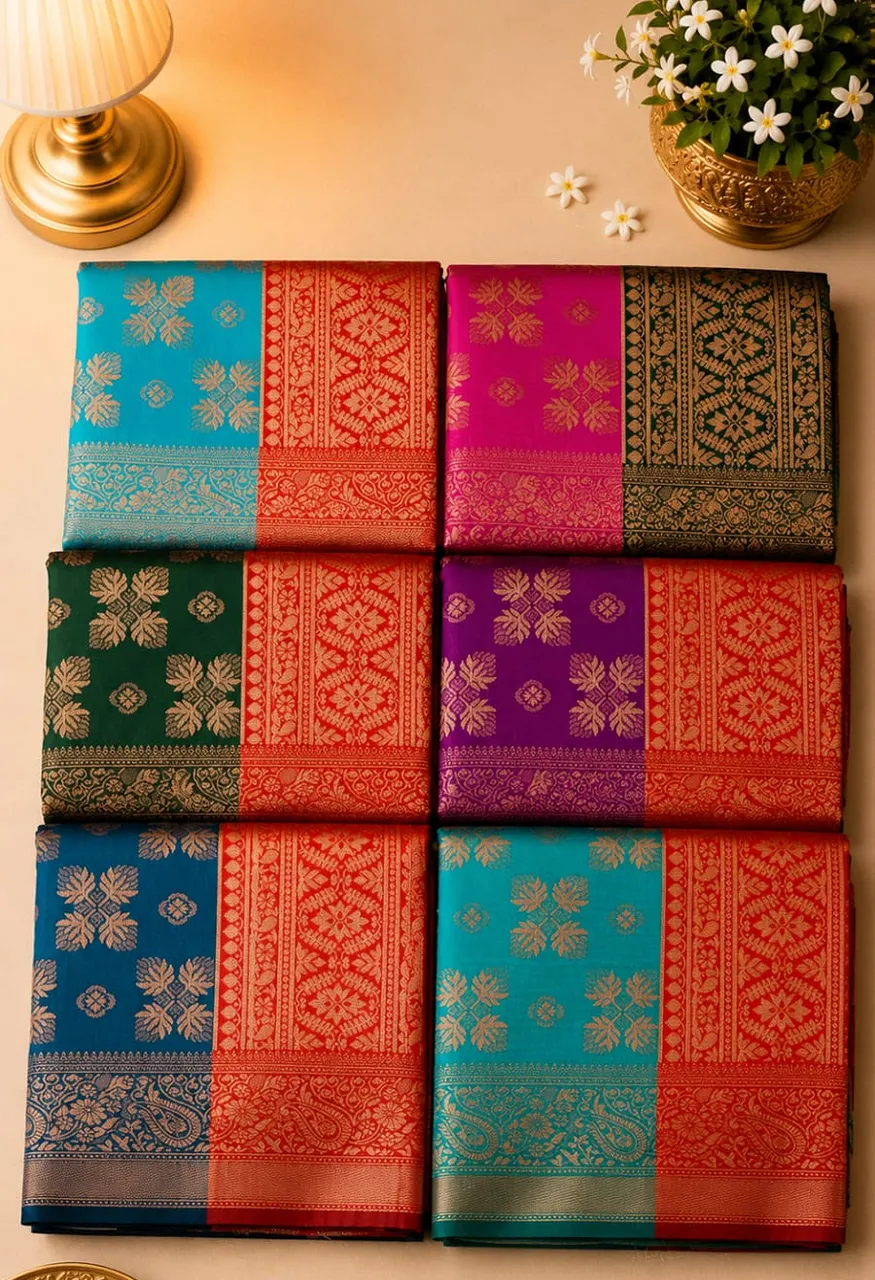 Soft Kota Silk Saree with Blouse 5.30 Mtr Saree & 0.80 Mtr Blouse — Wedding Saree, Vardan Ethnic wholesale from Surat — Photo 5