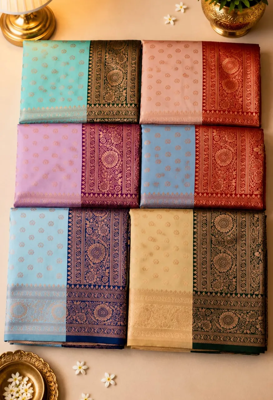 Soft Kota Silk Saree with Blouse 5.30 Mtr Saree & 0.80 Mtr Blouse — Wedding Saree, Vardan Ethnic wholesale from Surat — Photo 6