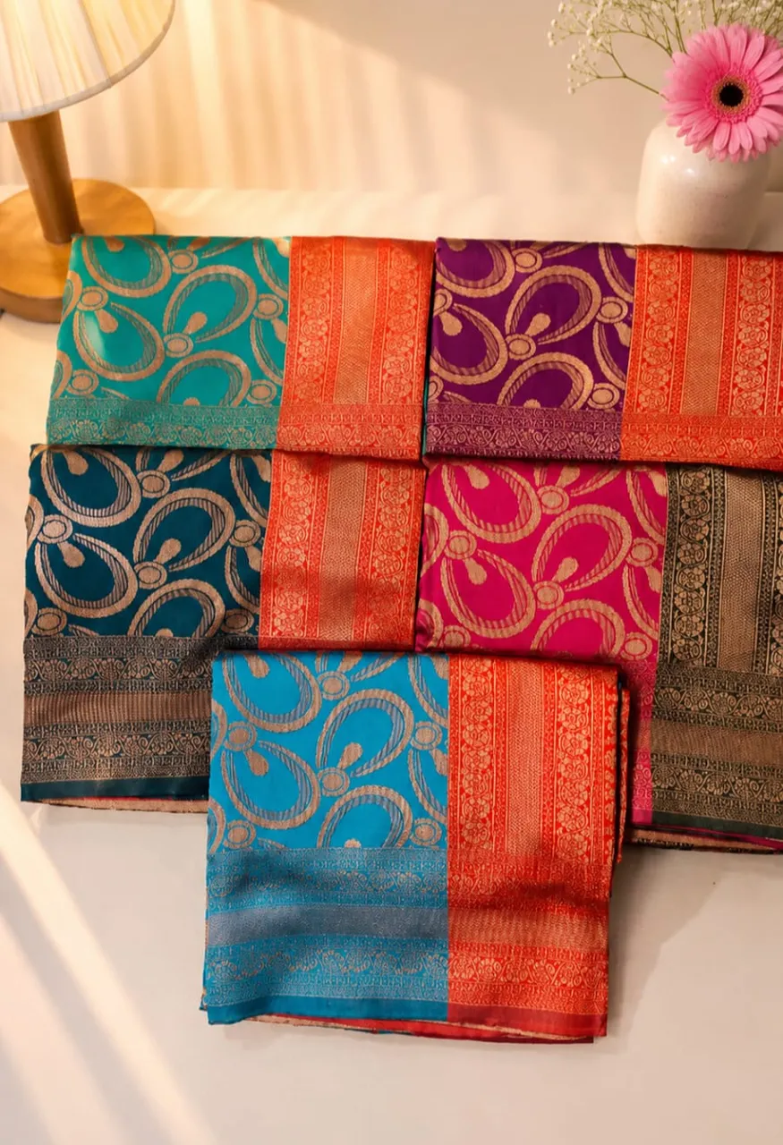 Soft Kota Silk Saree with Blouse 5.30 Mtr Saree & 0.80 Mtr Blouse — Wedding Saree, Vardan Ethnic wholesale from Surat — Photo 7