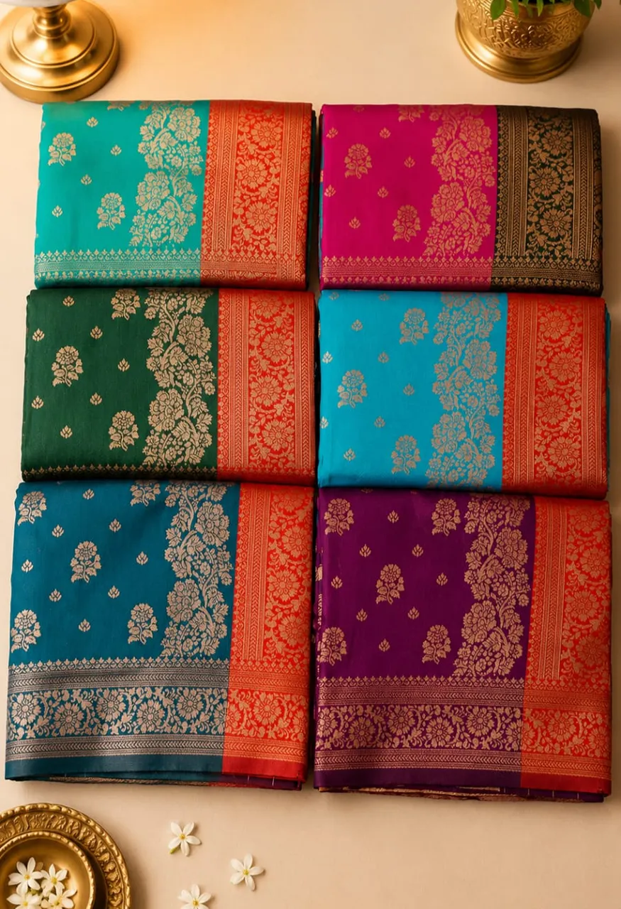 Soft Kota Silk Saree with Blouse 5.30 Mtr Saree & 0.80 Mtr Blouse — Wedding Saree, Vardan Ethnic wholesale from Surat — Photo 9