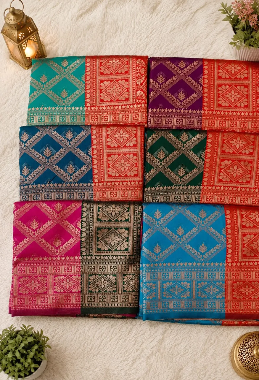Soft Kota Silk Saree with Blouse 5.30 Mtr Saree & 0.80 Mtr Blouse — Wedding Saree, Vardan Ethnic wholesale from Surat — Photo 13