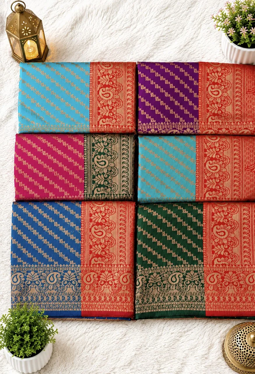 Soft Kota Silk Saree with Blouse 5.30 Mtr Saree & 0.80 Mtr Blouse — Wedding Saree, Vardan Ethnic wholesale from Surat — Photo 17
