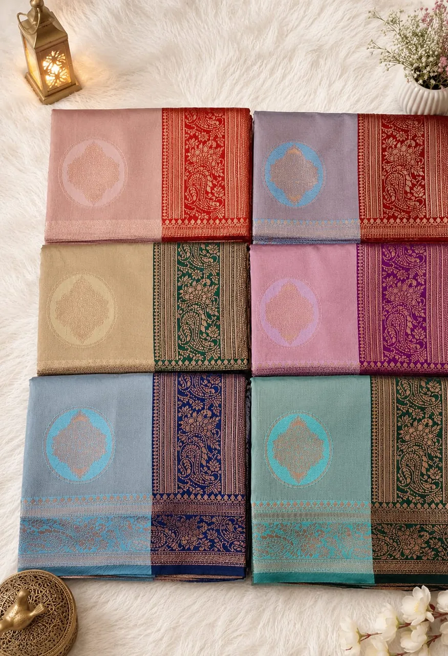 Soft Kota Silk Saree with Blouse 5.30 Mtr Saree & 0.80 Mtr Blouse — Wedding Saree, Vardan Ethnic wholesale from Surat — Photo 19