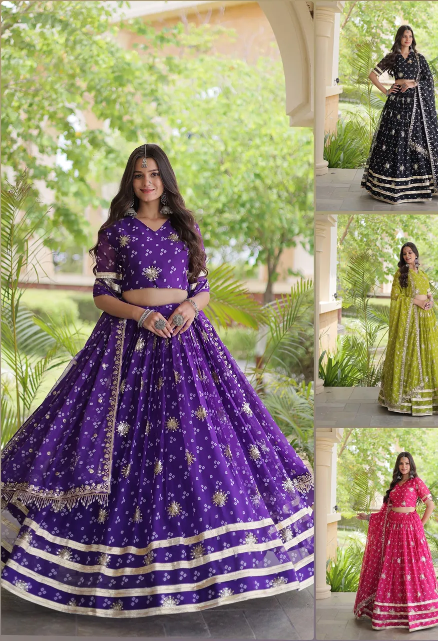 LG Leembogee Designer Zari Embroidered Lehenga Blouse Dupatta Set — Singles, Vardan Ethnic wholesale from Surat — view 2