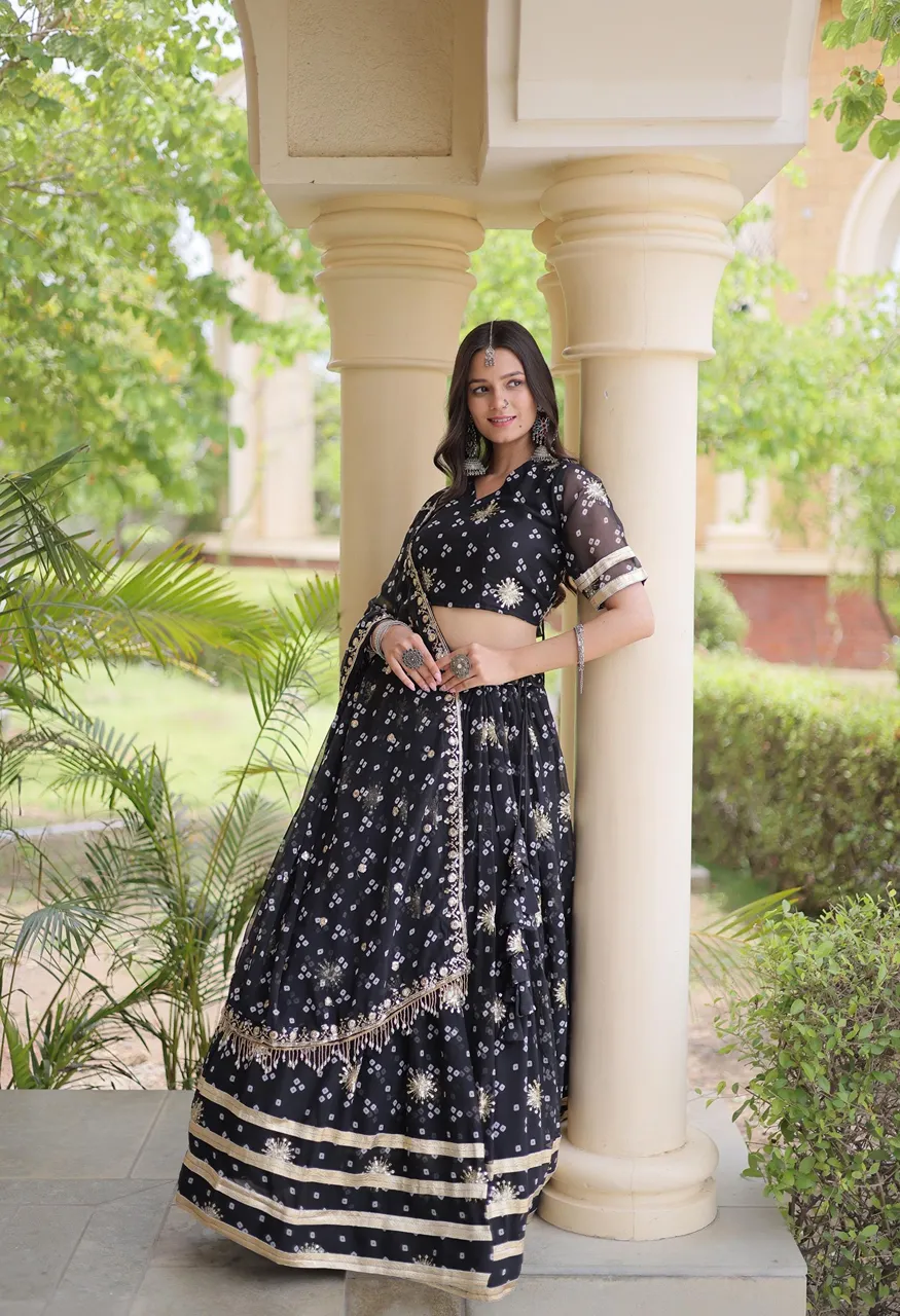 LG Leembogee Designer Zari Embroidered Lehenga Blouse Dupatta Set — Singles, Vardan Ethnic wholesale from Surat — view 7