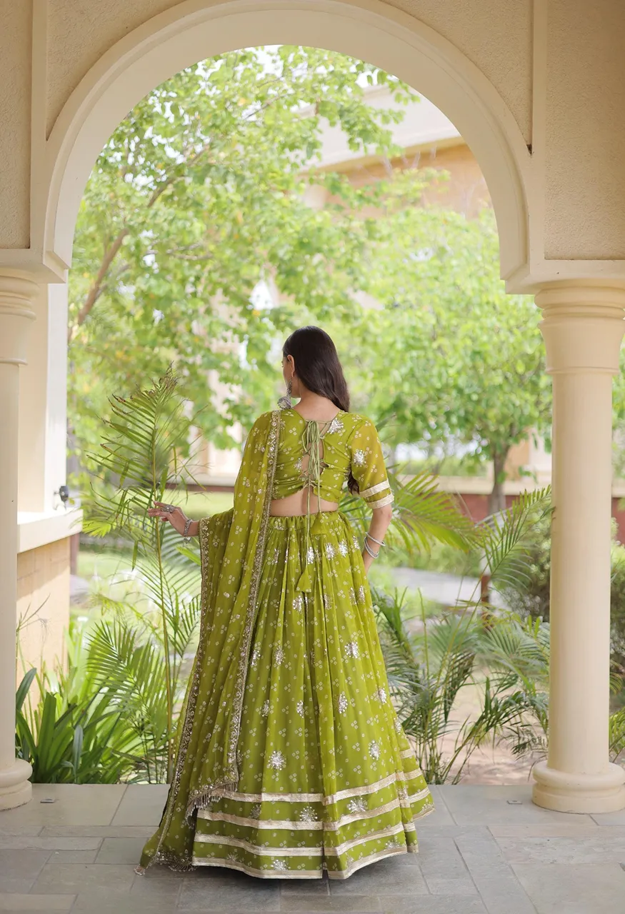 LG Leembogee Designer Zari Embroidered Lehenga Blouse Dupatta Set — Singles, Vardan Ethnic wholesale from Surat — view 14