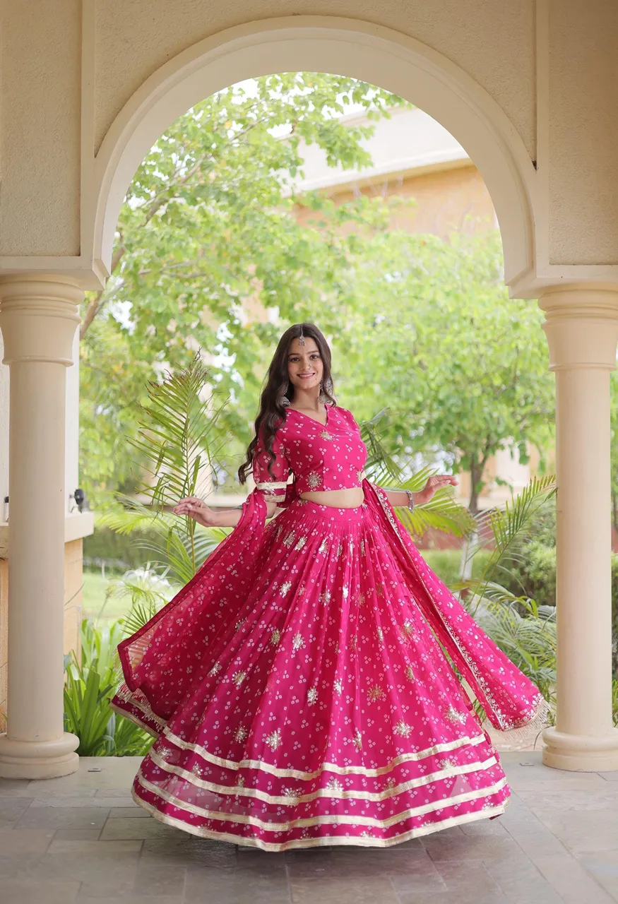 LG Leembogee Designer Zari Embroidered Lehenga Blouse Dupatta Set — Singles, Vardan Ethnic wholesale from Surat — view 9