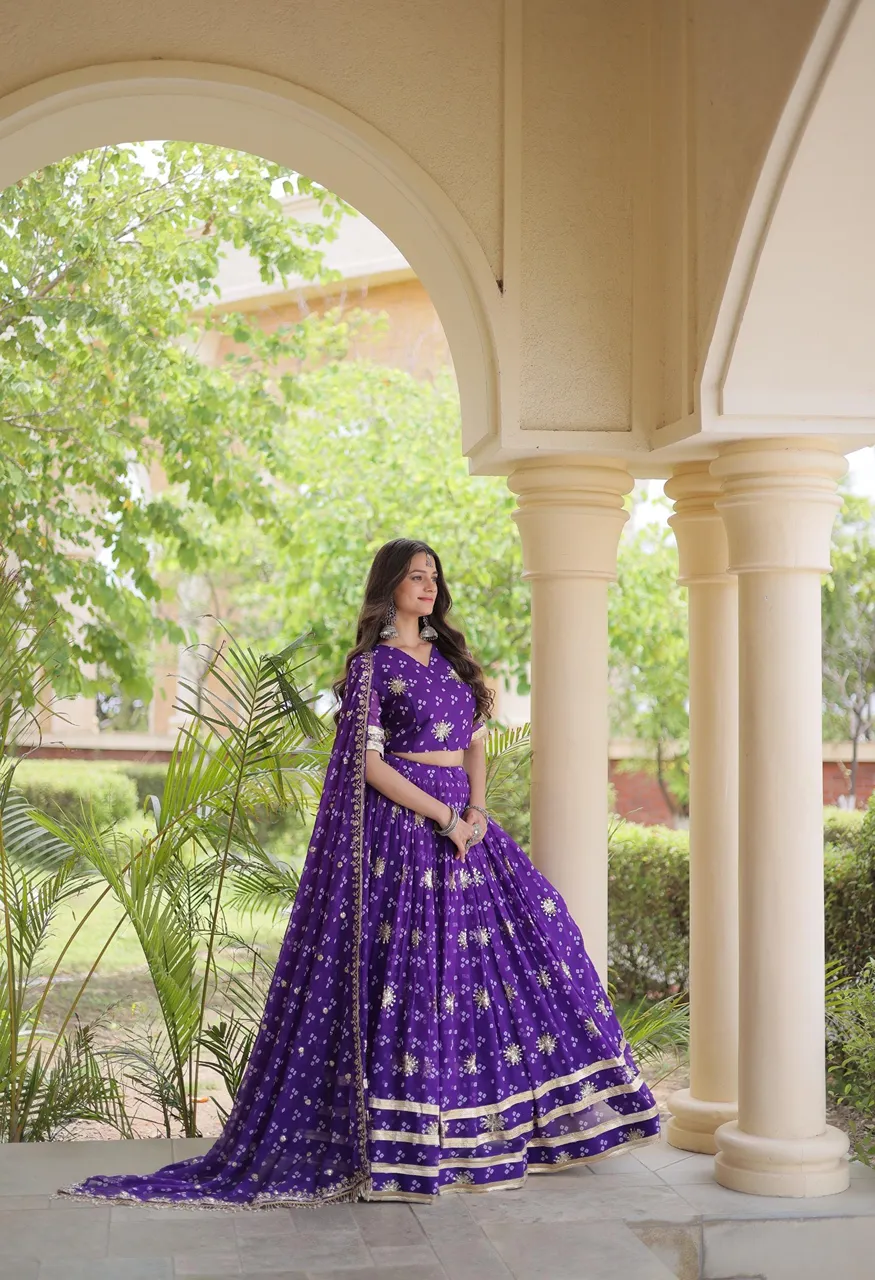 LG Leembogee Designer Zari Embroidered Lehenga Blouse Dupatta Set — Singles, Vardan Ethnic wholesale from Surat — view 3