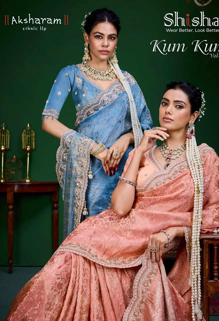 Shisha Kum Kum Vol 9 Premium Tissue Silk Readymade Blouse Catalog