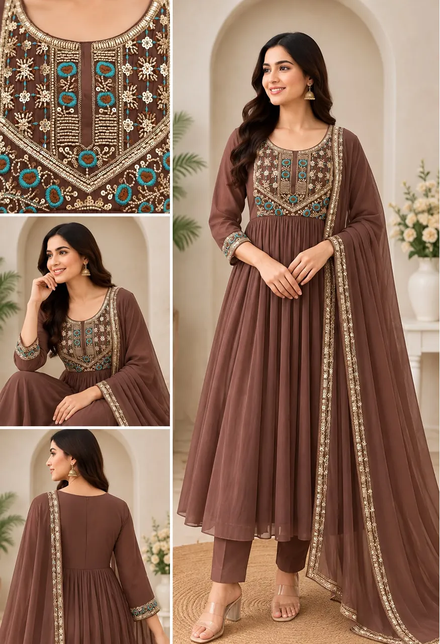 Aanchi Princy Vichitra Silk Designer Catalog — Wholesale Kurtis, Vardan Ethnic wholesale from Surat — Photo 2