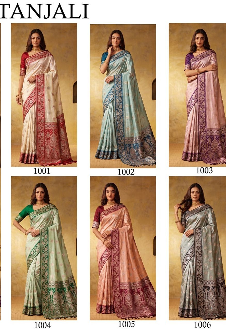 Shree Shyam Fashion Geetanjali Silk Blend Saree — Singles, Vardan Ethnic wholesale from Surat — Photo 8