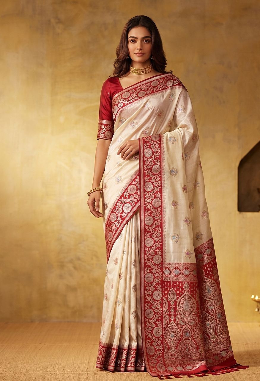 Shree Shyam Fashion Geetanjali Silk Blend Saree — Singles, Vardan Ethnic wholesale from Surat — Photo 2