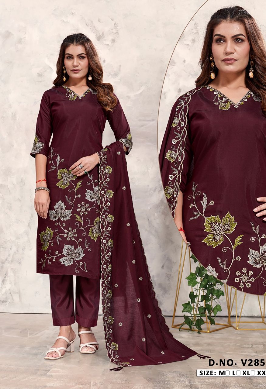 New Launch Heavy Fabric Embroidery Combo Set — Singles, Vardan Ethnic wholesale from Surat — Photo 3