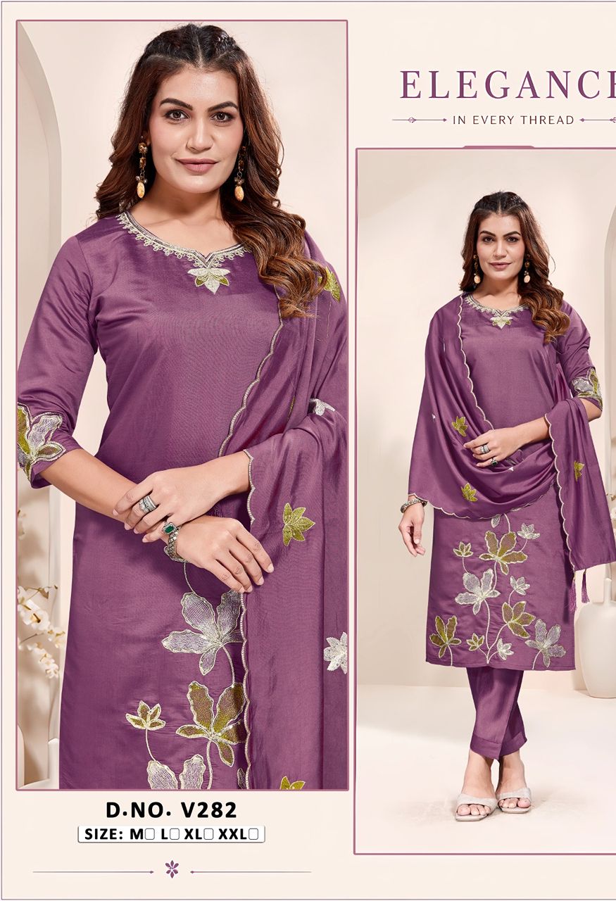 New Launch Heavy Fabric Embroidery Combo Set — Singles, Vardan Ethnic wholesale from Surat — Photo 4