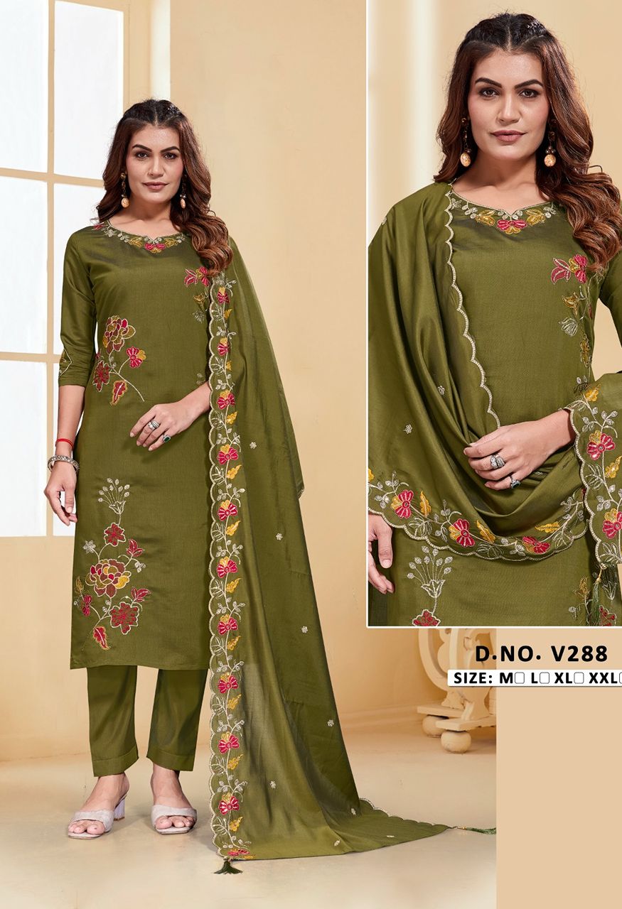 New Launch Heavy Fabric Embroidery Combo Set — Singles, Vardan Ethnic wholesale from Surat — Photo 6