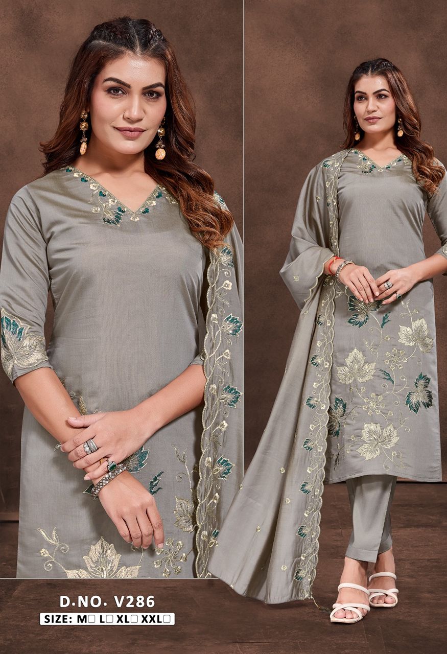 New Launch Heavy Fabric Embroidery Combo Set — Singles, Vardan Ethnic wholesale from Surat — Photo 7