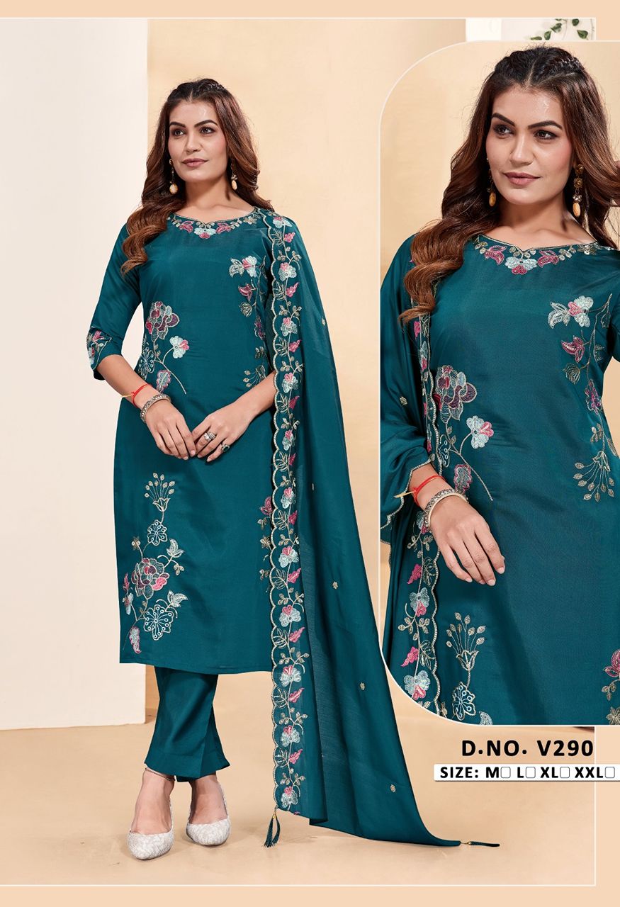 New Launch Heavy Fabric Embroidery Combo Set — Singles, Vardan Ethnic wholesale from Surat — Photo 8