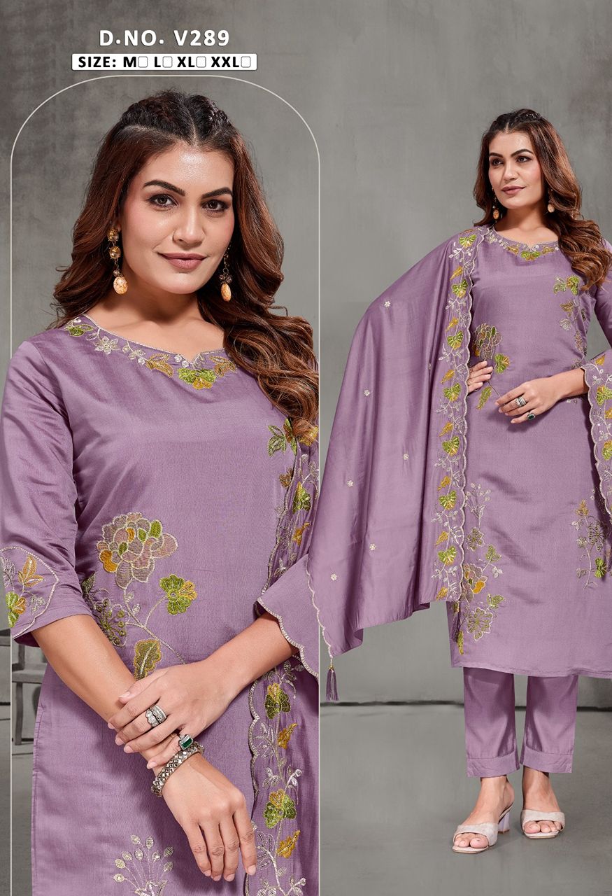 New Launch Heavy Fabric Embroidery Combo Set — Singles, Vardan Ethnic wholesale from Surat — Photo 11