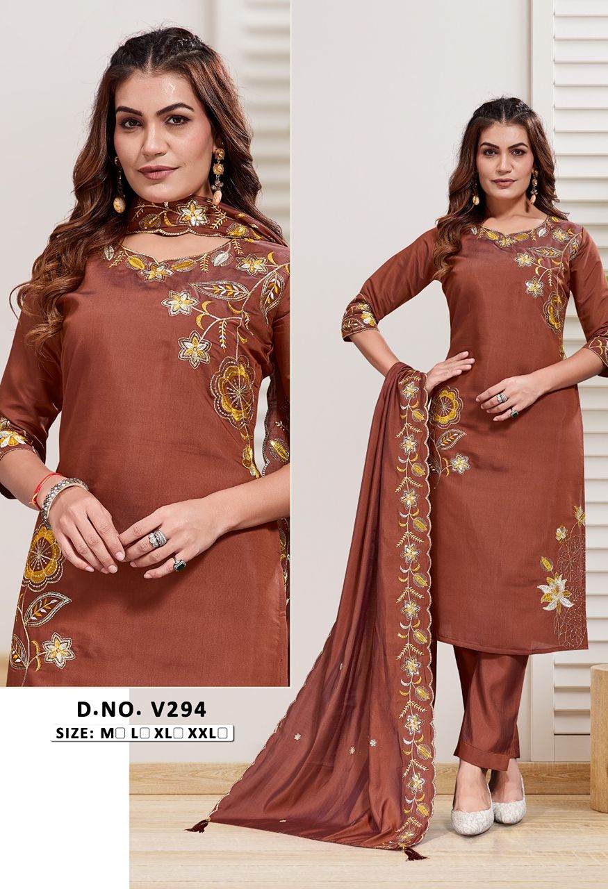 New Launch Heavy Fabric Embroidery Combo Set — Singles, Vardan Ethnic wholesale from Surat — Photo 12