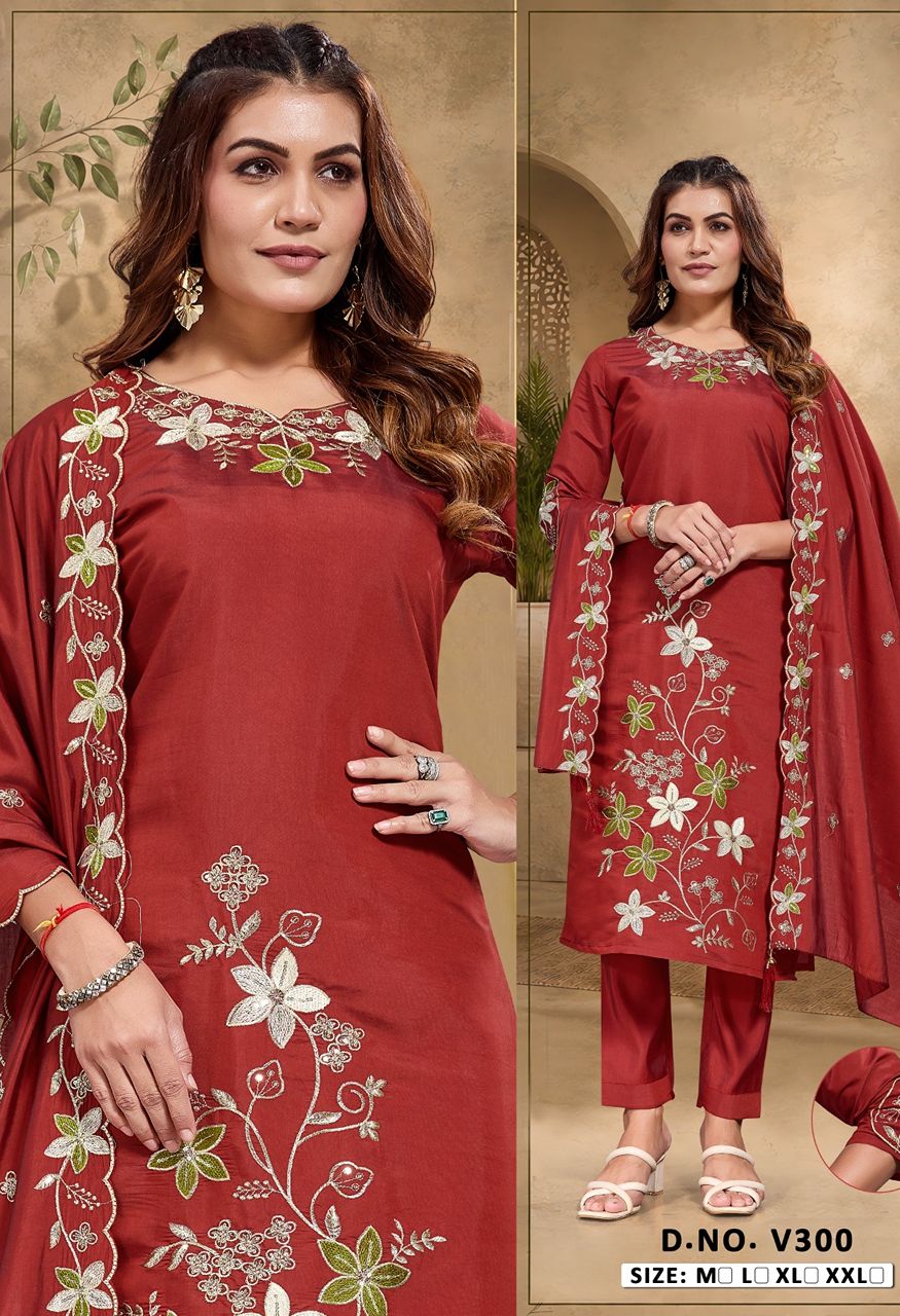 New Launch Heavy Fabric Embroidery Combo Set — Singles, Vardan Ethnic wholesale from Surat — Photo 18