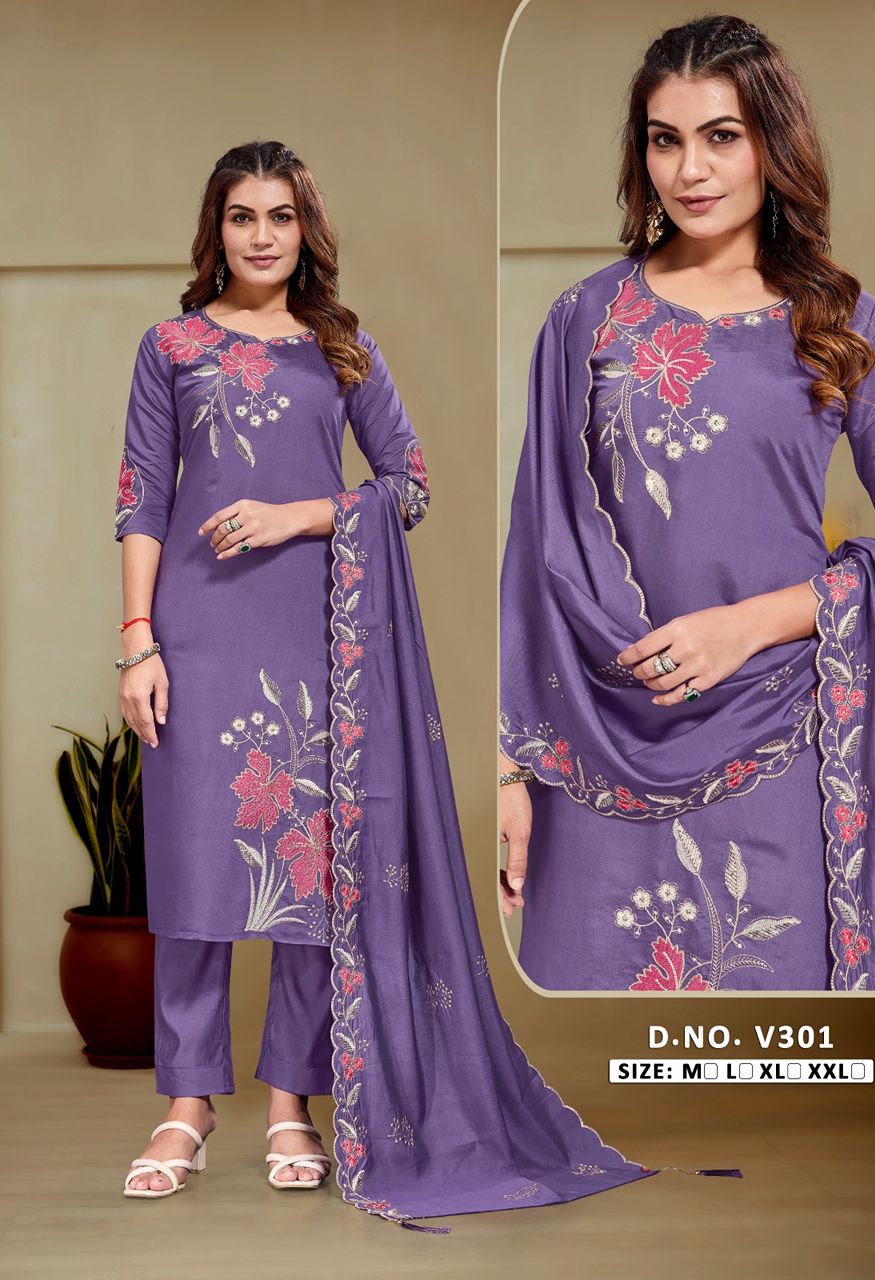 New Launch Heavy Fabric Embroidery Combo Set — Singles, Vardan Ethnic wholesale from Surat — Photo 19