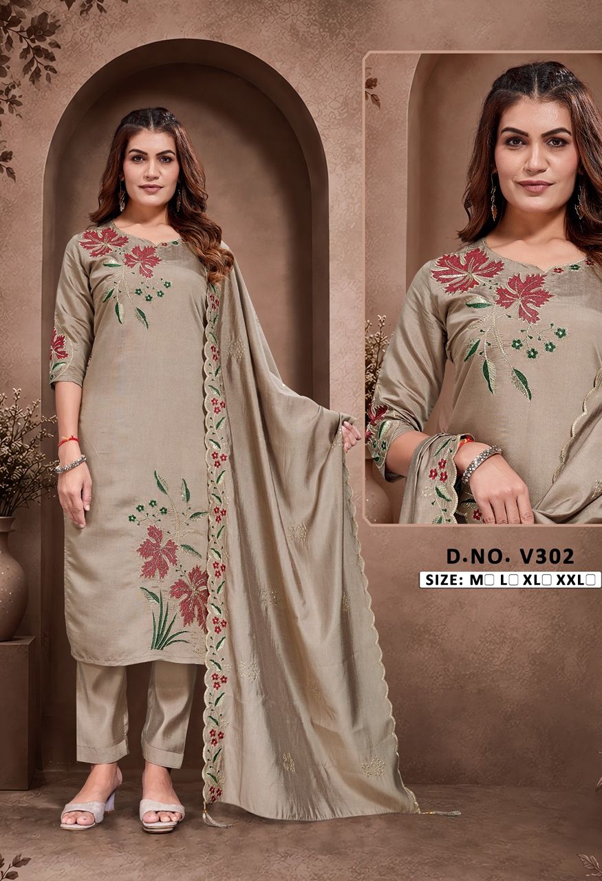 New Launch Heavy Fabric Embroidery Combo Set — Singles, Vardan Ethnic wholesale from Surat — Photo 21